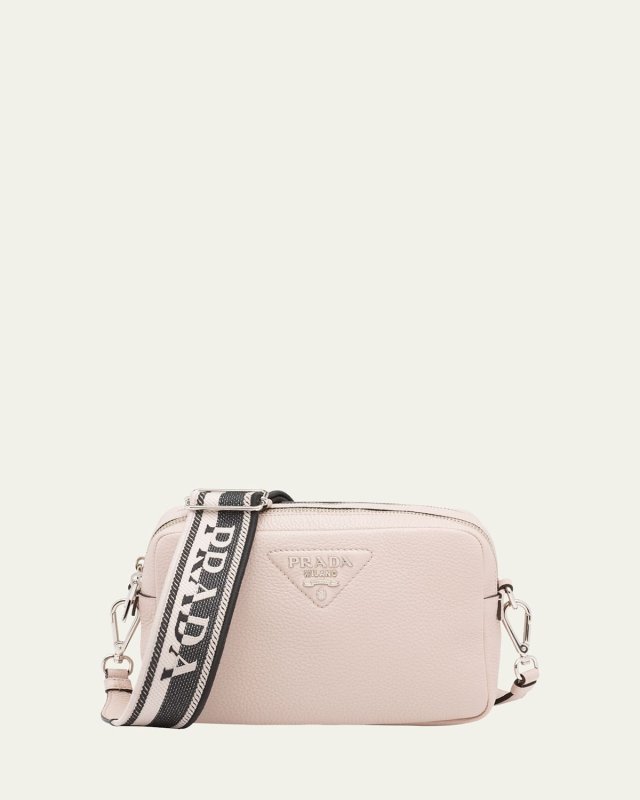 Triangle Logo Zip Camera Crossbody Bag